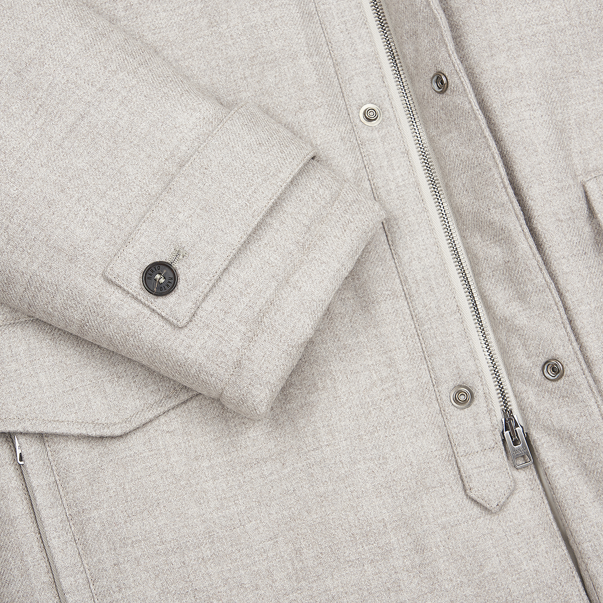 Taupe Loro Piana Wool Cashmere Car Coat