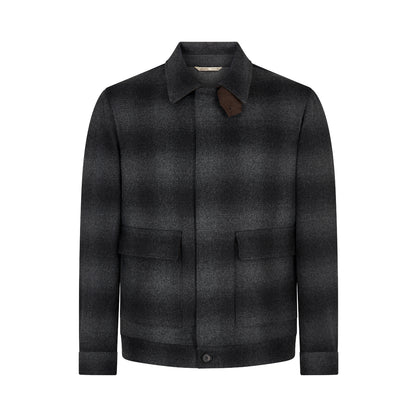 Charcoal Grey Loro Piana Flannel Blouson