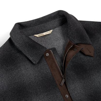 Charcoal Grey Loro Piana Flannel Blouson