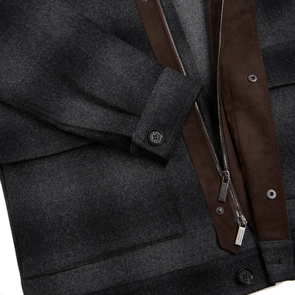 Charcoal Grey Loro Piana Flannel Blouson