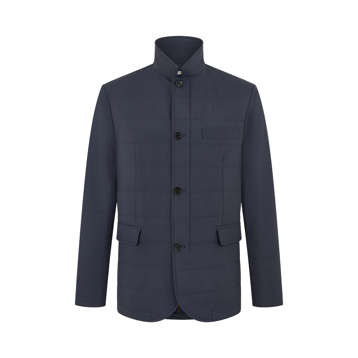 Navy Quilted Nylon Travel Jacket