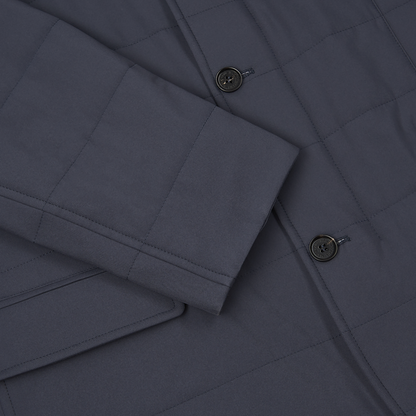 Navy Quilted Nylon Travel Jacket