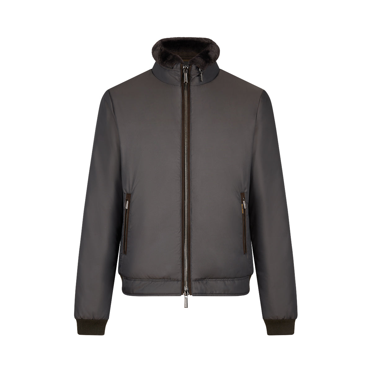 Anthracite Grey Nylon Down Padded Blouson