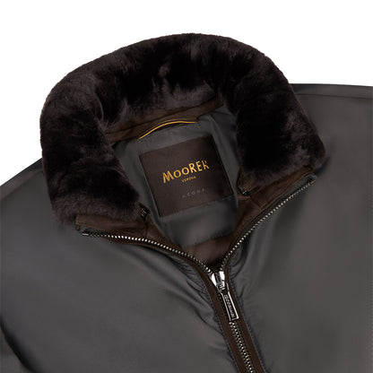 Anthracite Grey Nylon Down Padded Blouson
