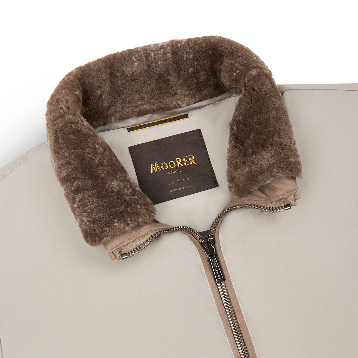 Marble Grey Nylon Down Padded Bellati Bouson