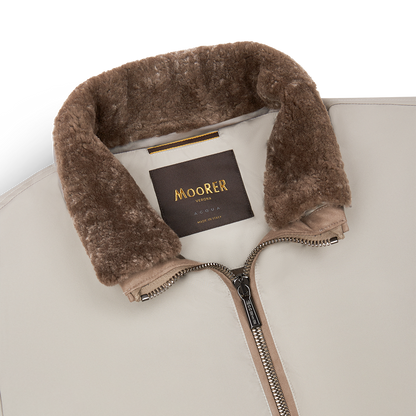 Marble Grey Nylon Down Padded Bellati Bouson
