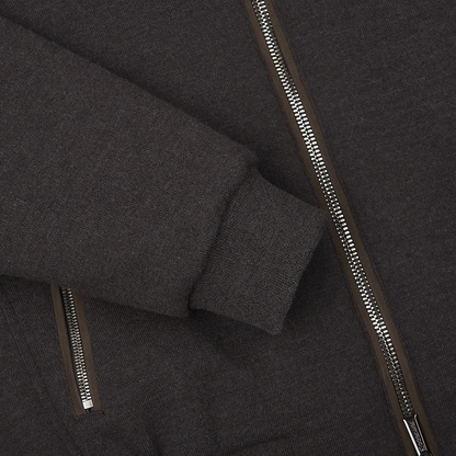 Brown Wool Cashmere Down Padded Bellati Bouson