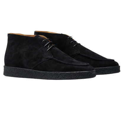 CQP Black Suede Leather Plana Boots Feature