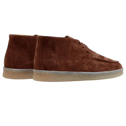 CQP Dusty Brown Suede Leather Plana Boots Back