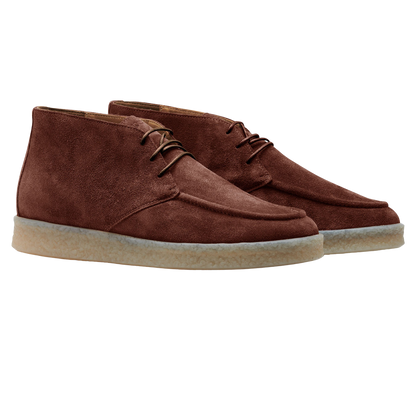 CQP Dusty Brown Suede Leather Plana Boots Feature