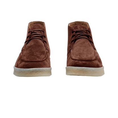 CQP Dusty Brown Suede Leather Plana Boots Front