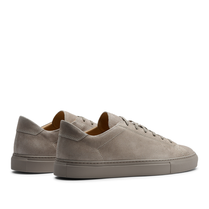 The CQP Khaki Racquet Sr sneakers in beige suede feature a rubber sole.