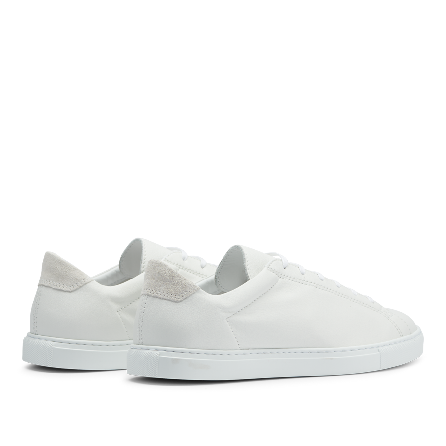 A pair of White Leather Racquet Sneakers from CQP.