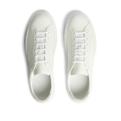 A pair of White Leather Racquet sneakers by CQP.