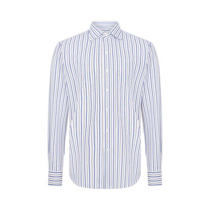 Blue Stripe Washed Cotton Casual Shirt
