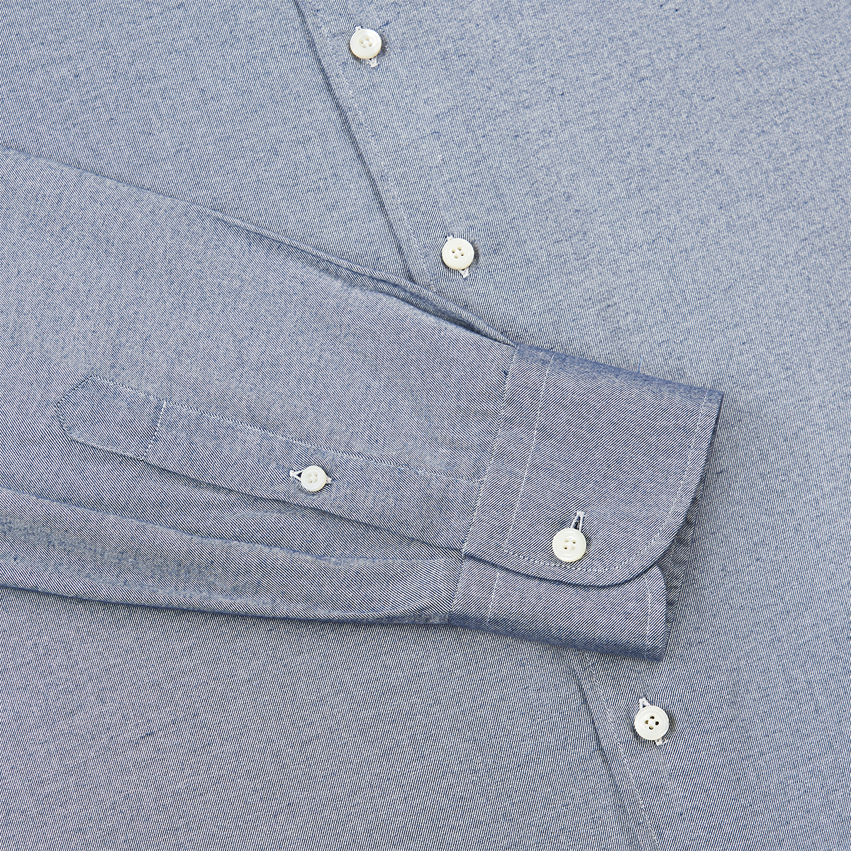 Blue Viscose Ultralight Flannel Casual Shirt