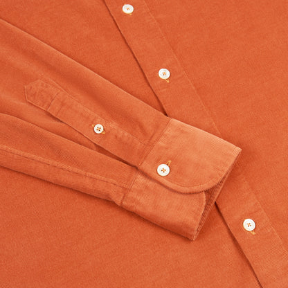 Rust Cotton Corduroy Shirt