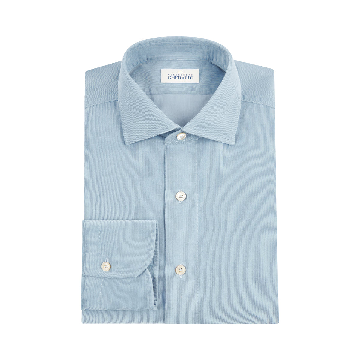 Sky Blue Cotton Corduroy Shirt