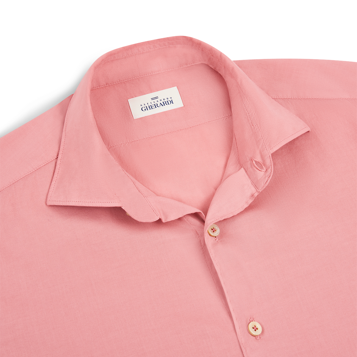 Pink Muslin Cotton Blend Beach Shirt