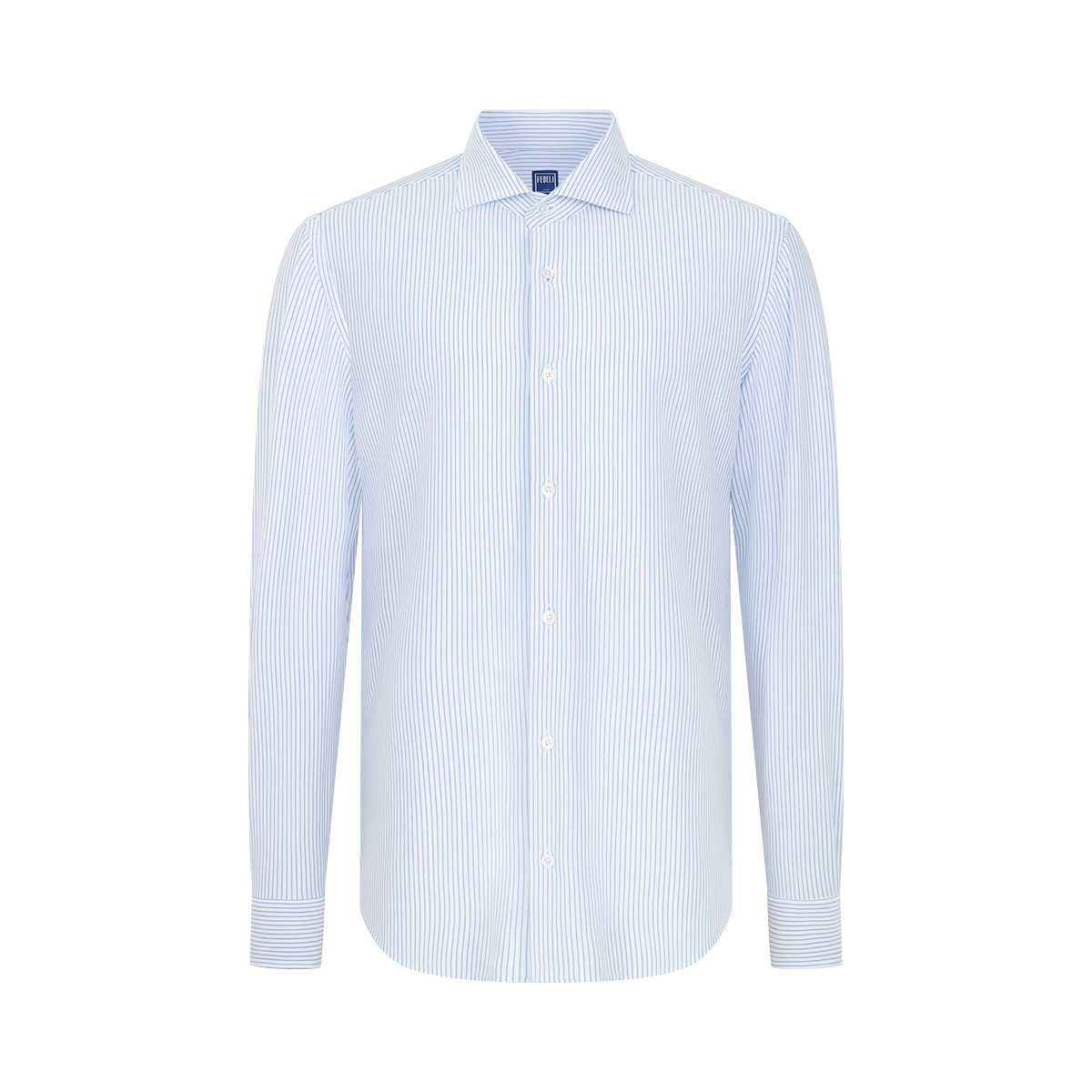 Blue Stripe Technical Jersey Stretch Giorgio Shirt