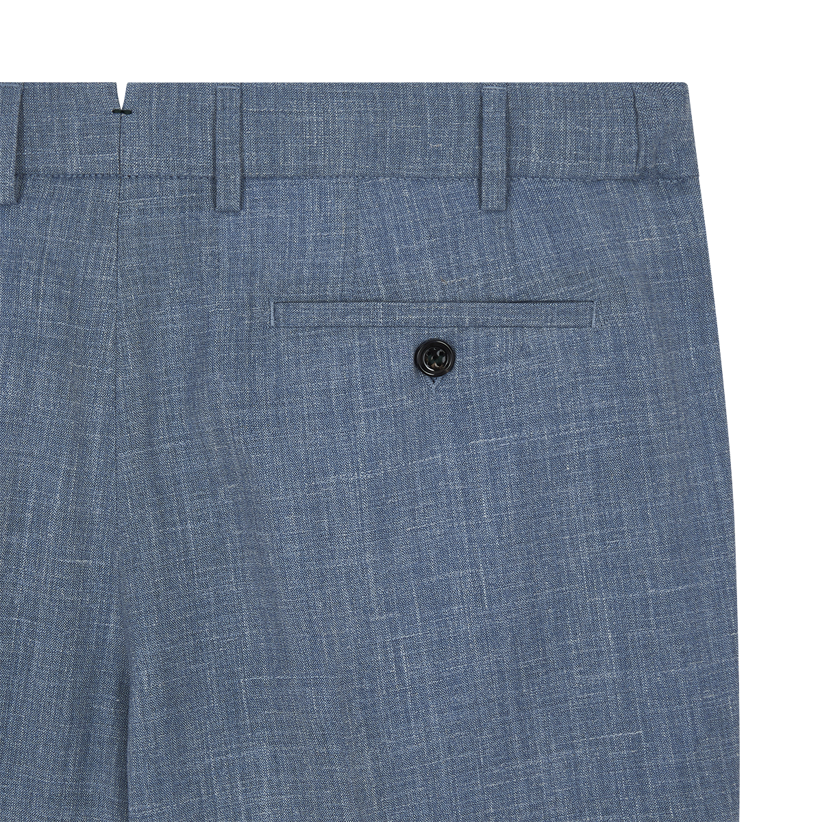 Azure Blue Wool Silk Linen Loro Piana Casual Trouser