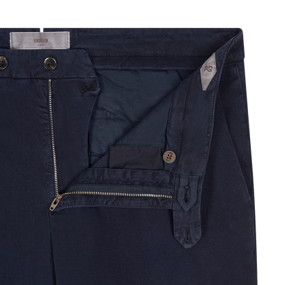 Navy Cotton/Tencel Chinos