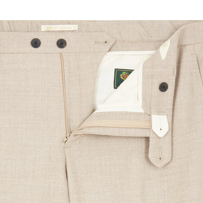 Beige Loro Piana Wool Jersey Trousers