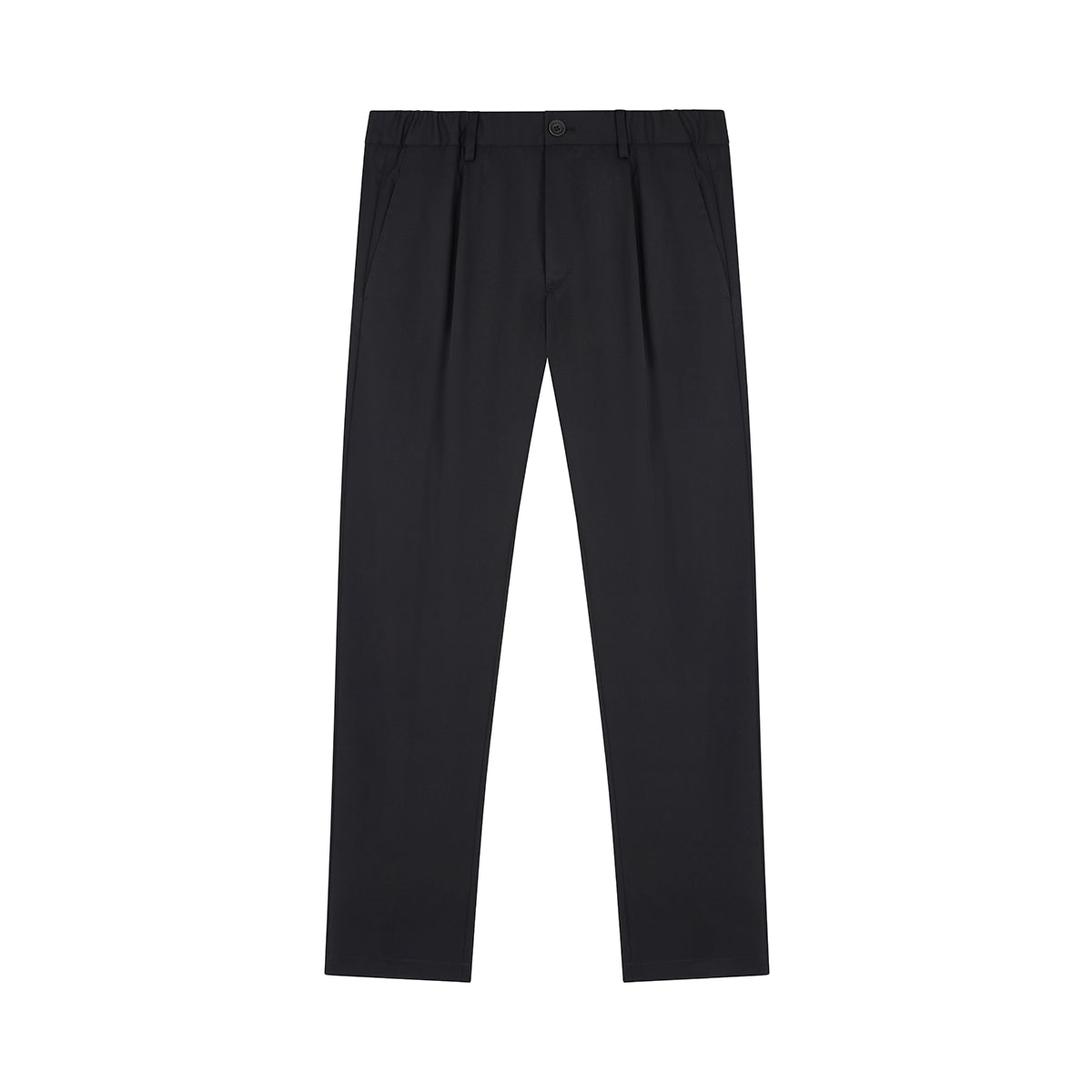 Black Nylon Stretch Drawstring Trousers