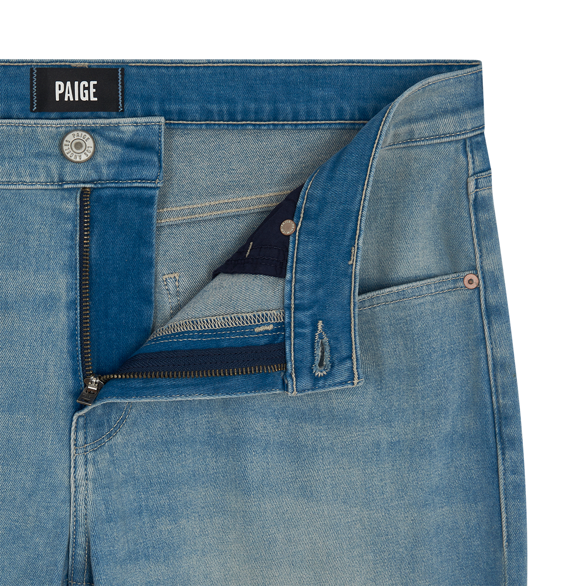 Ferdinand Blue Cotton Transcend Normandie Straight Leg Jeans
