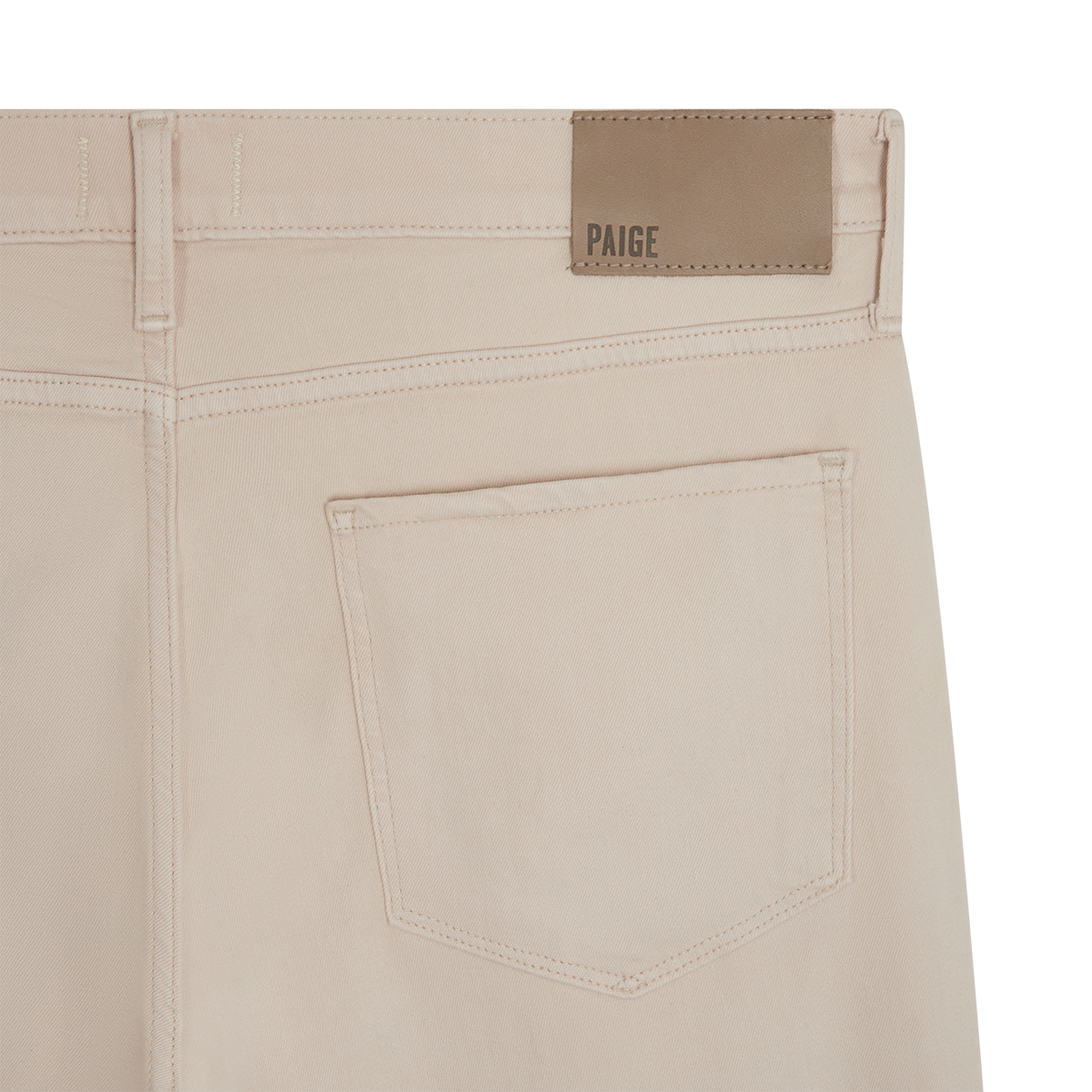 Seashell Ecru Cotton Transcend Normandie Straight Leg Jeans