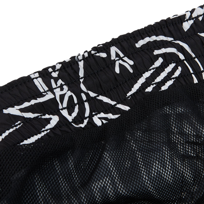 Canali Black Printed Microfiber Swimshorts Inside