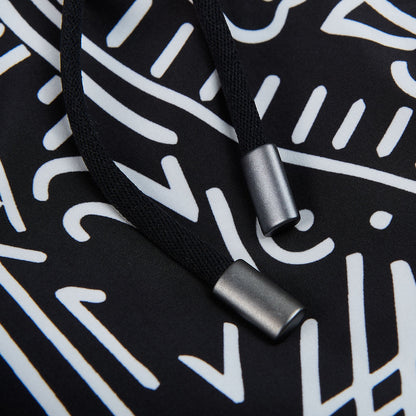 Canali Black Printed Microfiber Swimshorts Straps