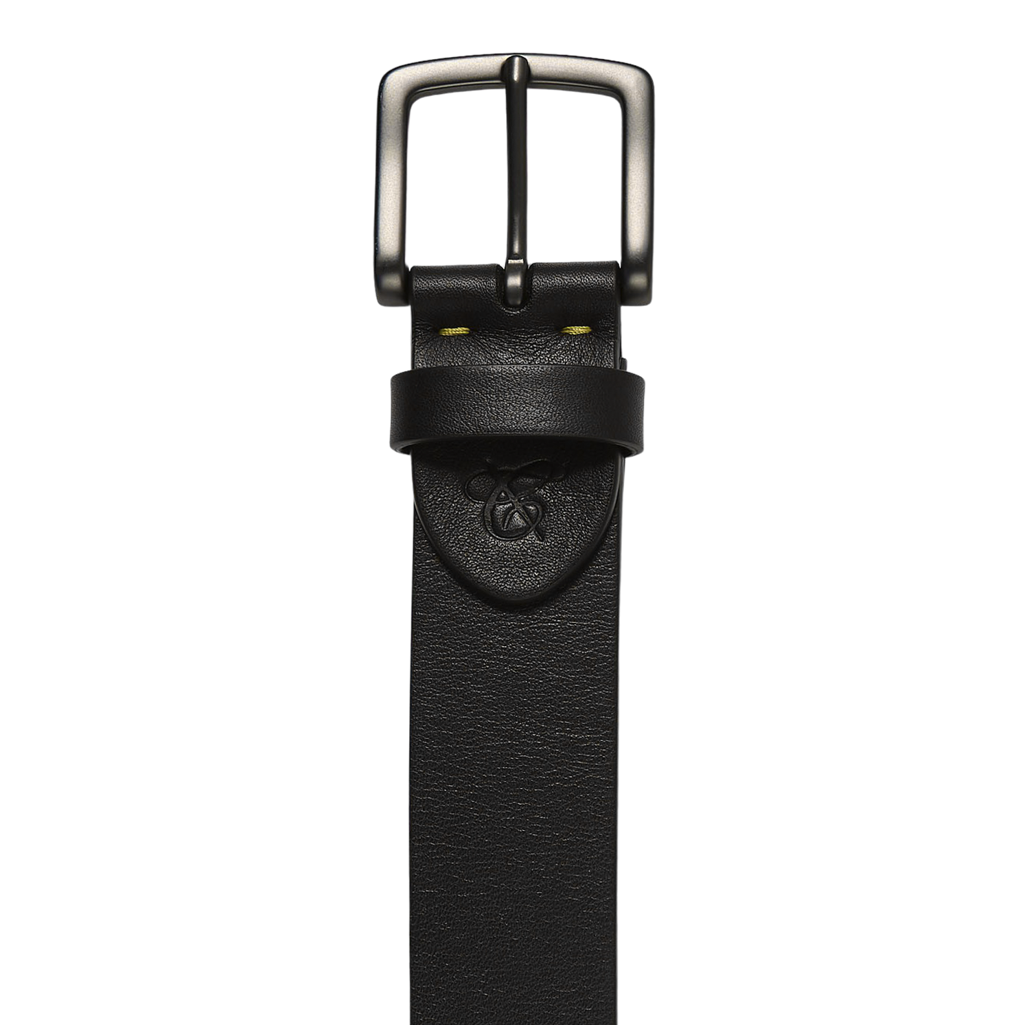 Canali Black Soft Leather Casual Belt Buckle