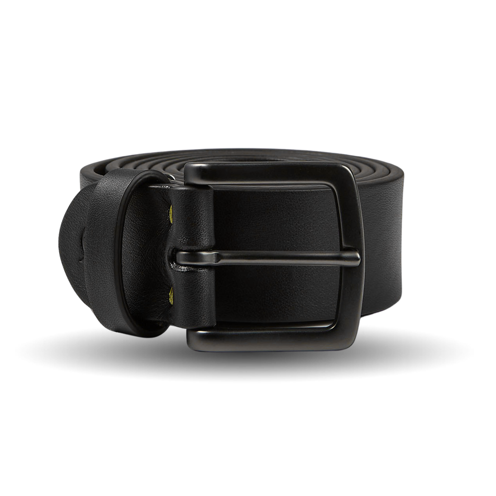 Canali Black Soft Leather Casual Belt Feature