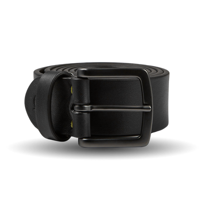Canali Black Soft Leather Casual Belt Feature