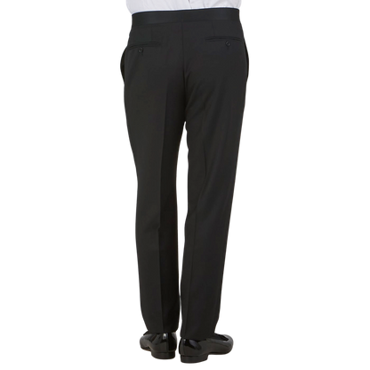 Canali Black Wool Peak Lapel Tuxedo Suit Back