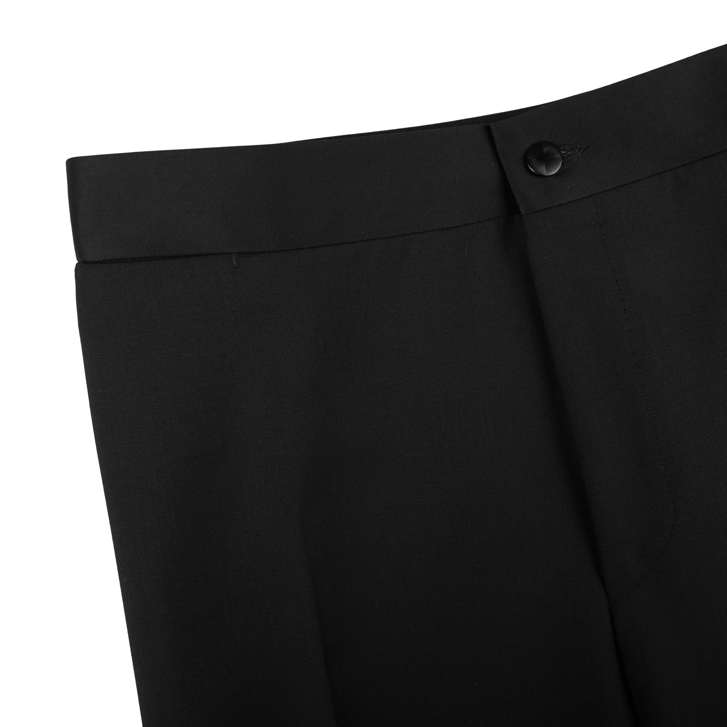 Canali Black Wool Peak Lapel Tuxedo Suit Edge
