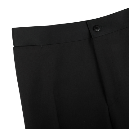 Canali Black Wool Peak Lapel Tuxedo Suit Edge