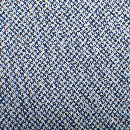Canali Blue Dogtooth Cotton Flannel BD Shirt FabricCanali Blue Dogtooth Cotton Flannel BD Shirt Fabric