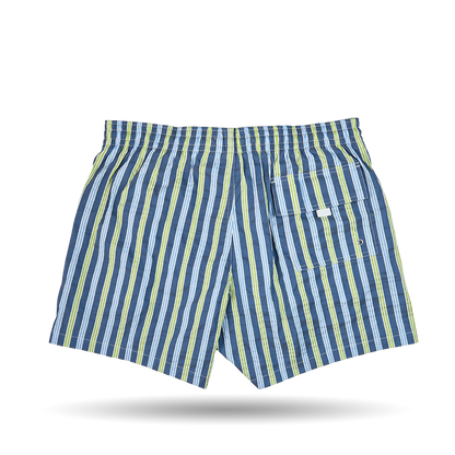 Canali Blue Printed Microfiber Swimshorts Back