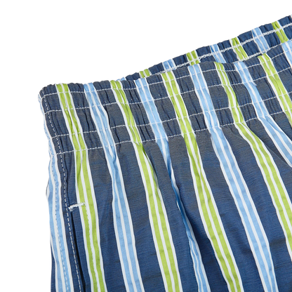 Canali Blue Printed Microfiber Swimshorts Edge