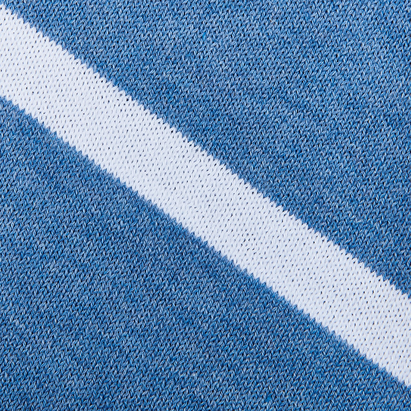 Canali Blue Striped Cotton Crewneck Sweater Fabric