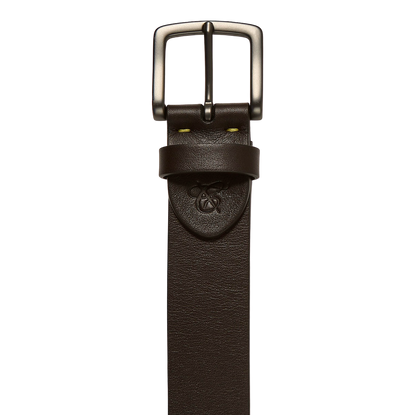 Canali Brown Soft Casual Leather Belt Buckle