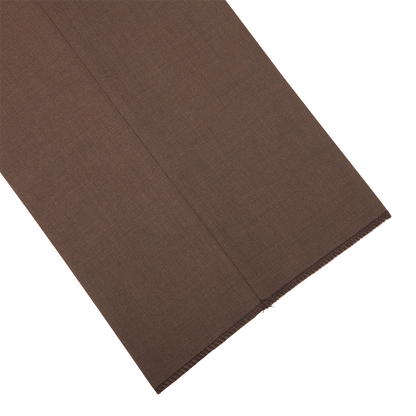 Canali Brown Tropical Wool Single Pleat Trousers Cuff1