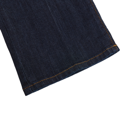 Canali Dark Indigo Cotton Stretch Jeans Cuff