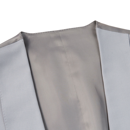 Canali Dove Grey Wool DB Waistcoat Collar