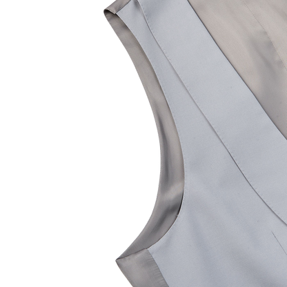 Canali Dove Grey Wool DB Waistcoat Cuff