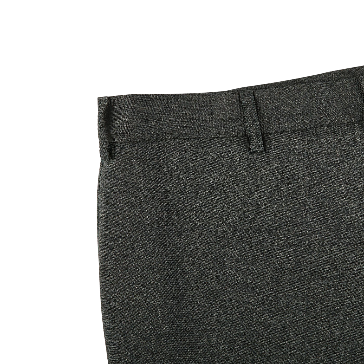 Canali Green Melange Washable Wool Trousers Edge