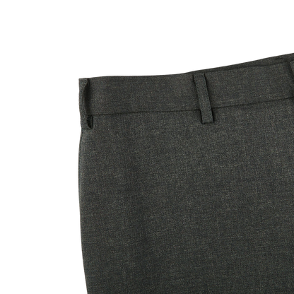 Canali Green Melange Washable Wool Trousers Edge