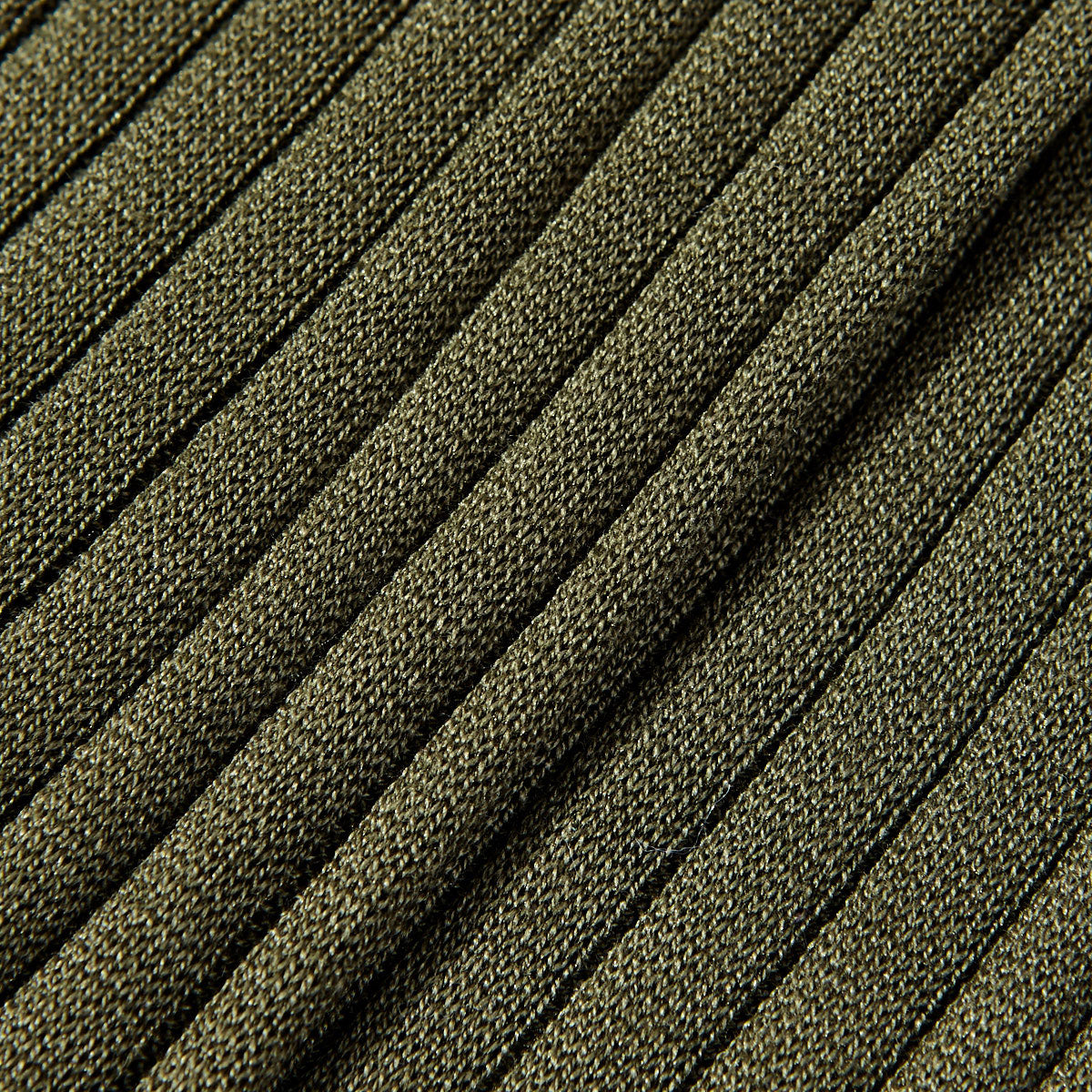 A close up of a Canali Green Ribbed Cotton Socks.